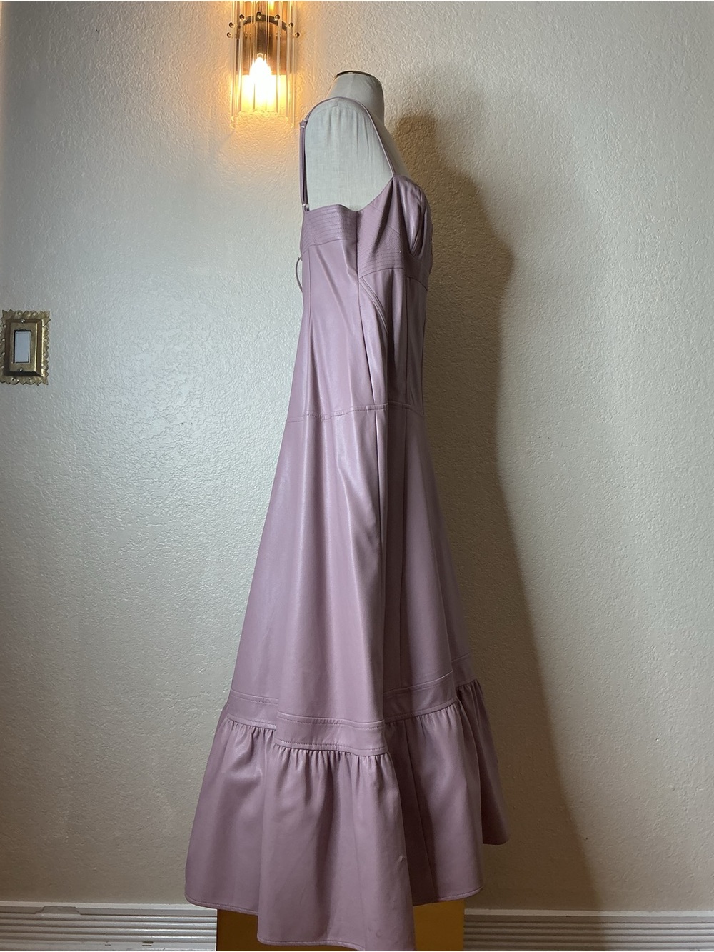 Anthropologie Dusty Lilac Maxi Dress with Front Zip - Picture 9 of 11